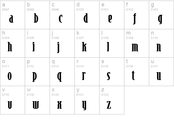 Risky Business Old style NF lowercase a-z preview