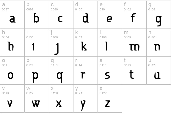 Ritalin ExtraBold lowercase a-z preview