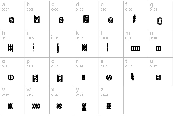 Ritual-Two lowercase a-z preview