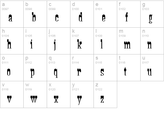 Riverboat lowercase a-z preview