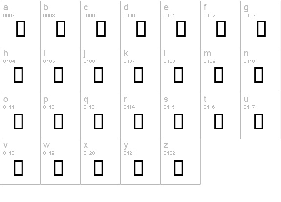 RMBunny lowercase a-z preview