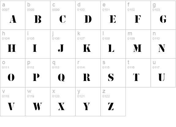 RoadieSSK lowercase a-z preview