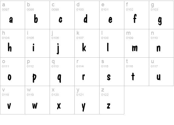 Rob Levy Casual lowercase a-z preview