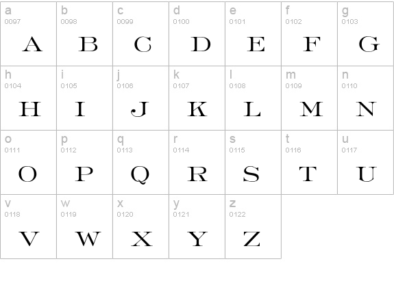 RobertoLight lowercase a-z preview