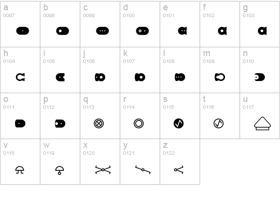 Robotnik-Uhura lowercase a-z preview