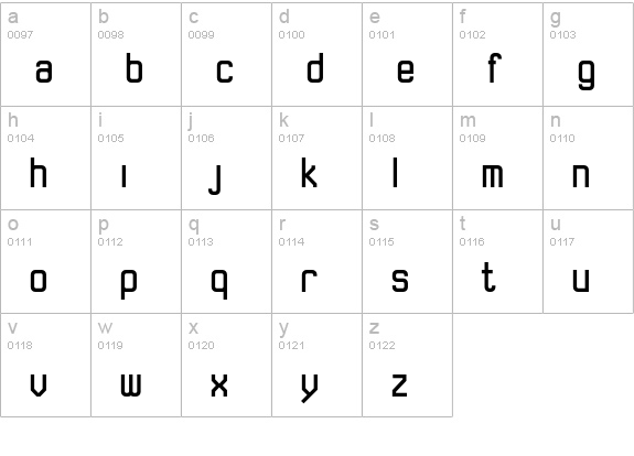 RobustICG lowercase a-z preview