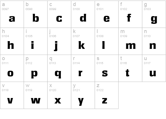 RochesterSerial-Heavy-Regular lowercase a-z preview