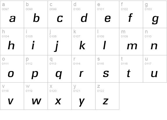 RochesterSerial-Medium-Italic lowercase a-z preview