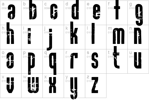 Rock it lowercase a-z preview