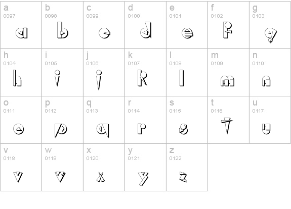 RockABillyICG lowercase a-z preview