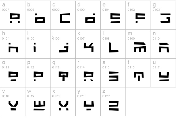 Rocket Junk lowercase a-z preview