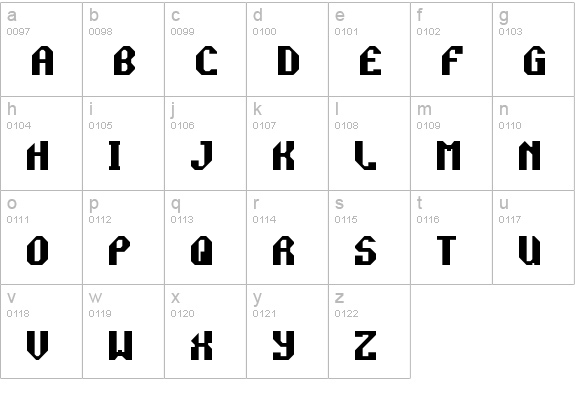 Rocket Propelled - DGL lowercase a-z preview