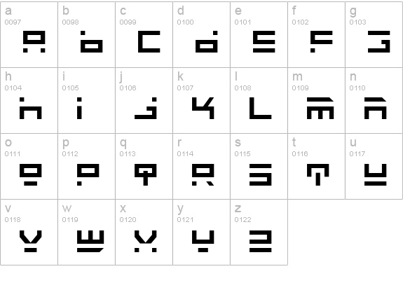 Rocket Type lowercase a-z preview