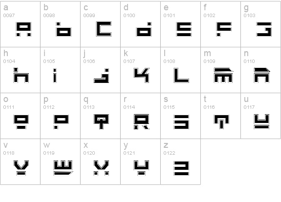 Rocket Type Pro lowercase a-z preview