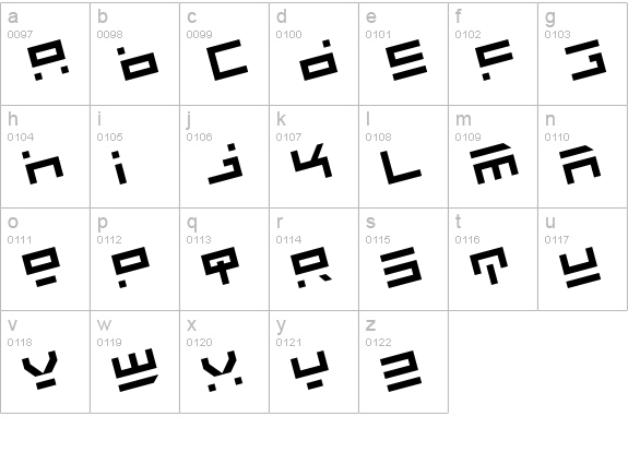 Rocket Type Rotate lowercase a-z preview