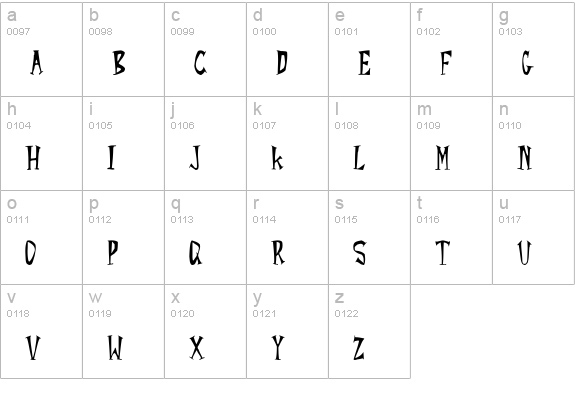Rocket YoYo lowercase a-z preview