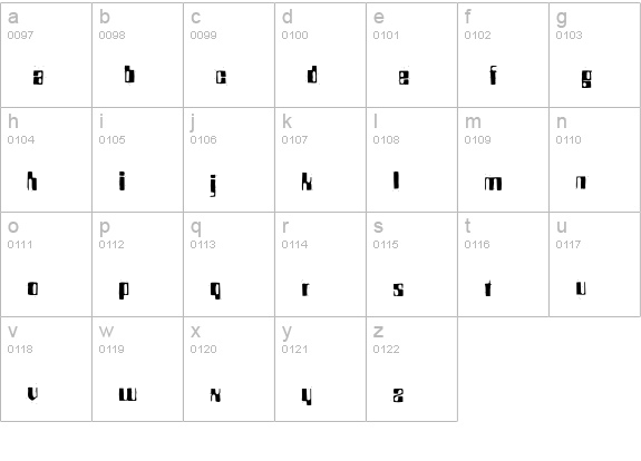 Rocket70 lowercase a-z preview