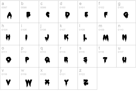 ROCKY lowercase a-z preview