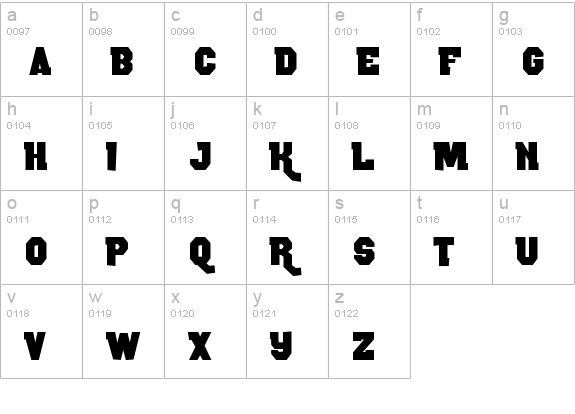 Rocky Road lowercase a-z preview