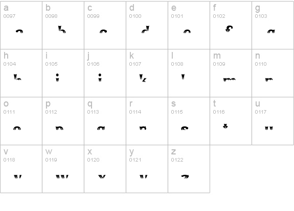 Rodeo Clown Half Fill lowercase a-z preview