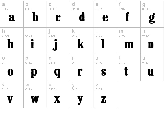 Rodeoboy lowercase a-z preview