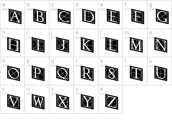 RodgauerThree lowercase a-z preview