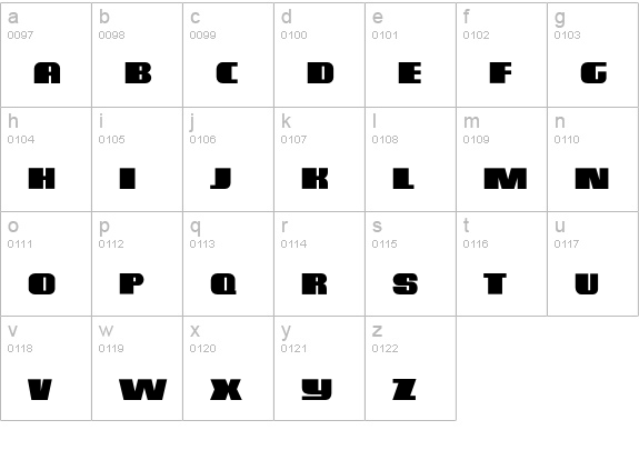 Roger-Normal lowercase a-z preview