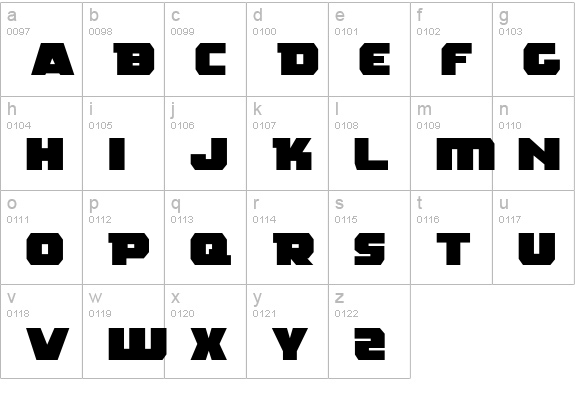 Rogue Hero Expanded lowercase a-z preview