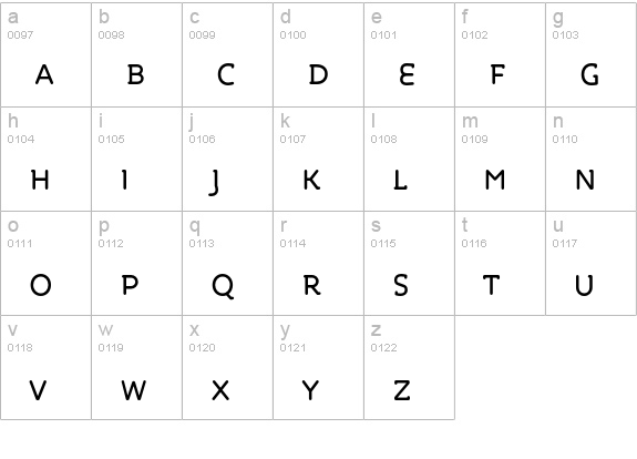 Roice-RegularSC lowercase a-z preview