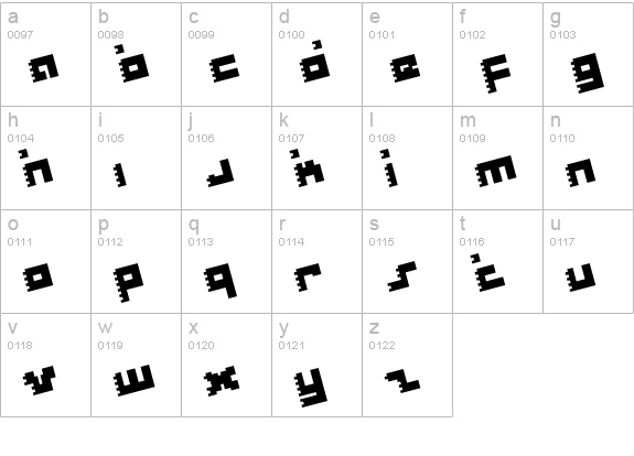 Roid Rage Rotate lowercase a-z preview