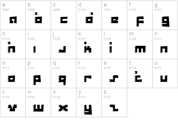 Roid Rage Rough lowercase a-z preview
