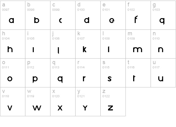 Rokford lowercase a-z preview