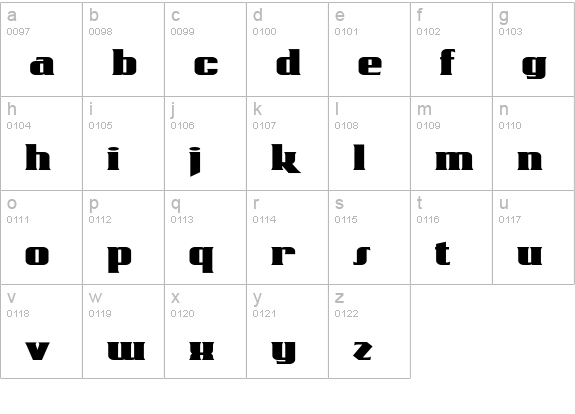 RollerCoaster lowercase a-z preview