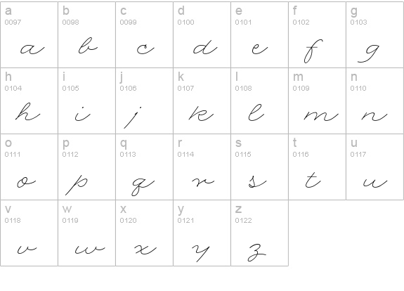 Rolling Pen Basic Two lowercase a-z preview