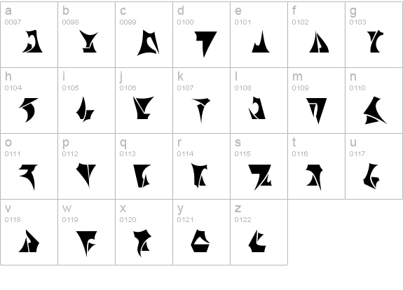 Romiromu lowercase a-z preview