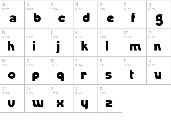 Rondo Normal lowercase a-z preview