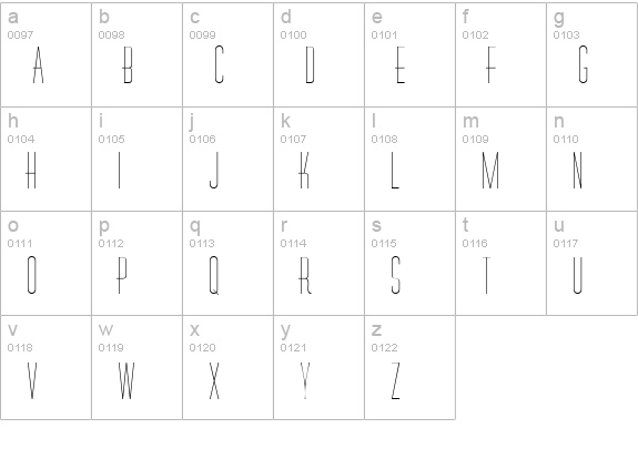 RoselleCapsSSK lowercase a-z preview