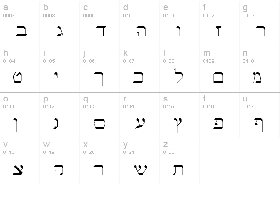 Roshem lowercase a-z preview