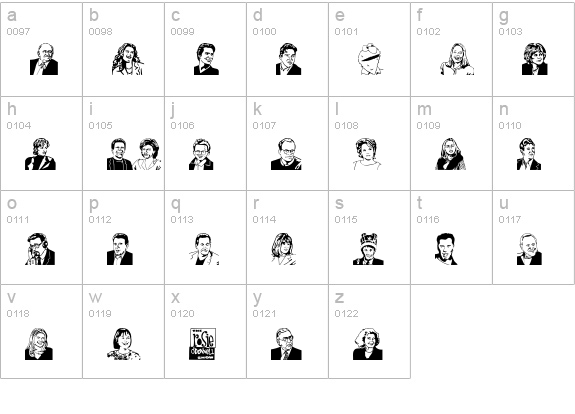 RosieO lowercase a-z preview