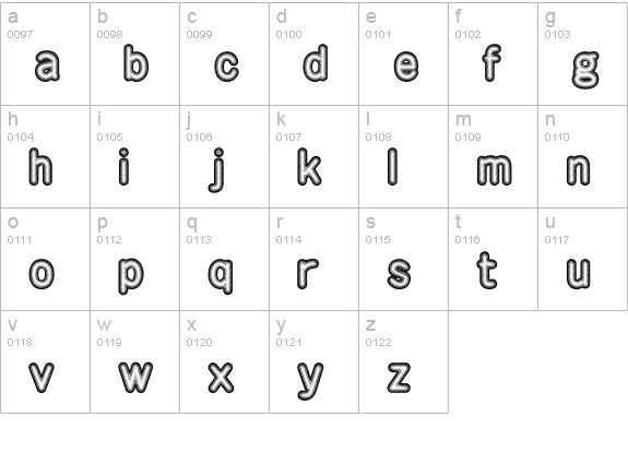 Rotondo Silver lowercase a-z preview