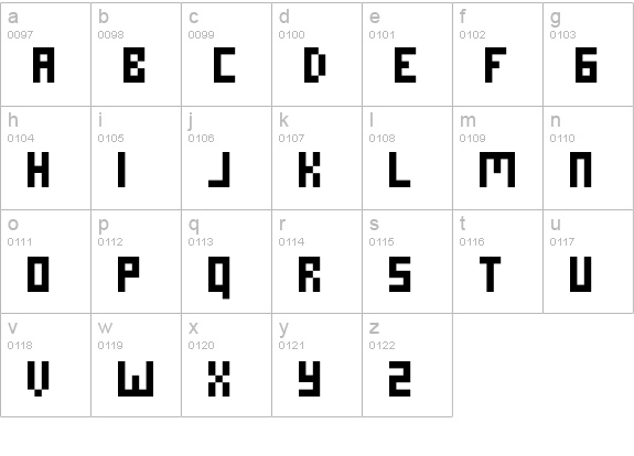 ROTORkeff lowercase a-z preview