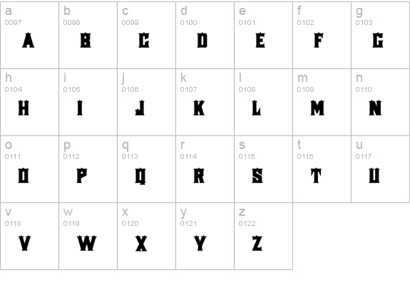Rough Riders Fill lowercase a-z preview