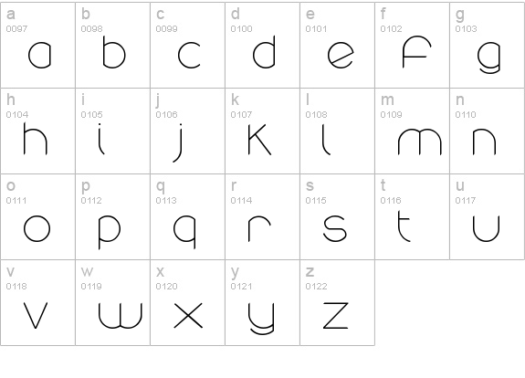 round lowercase a-z preview