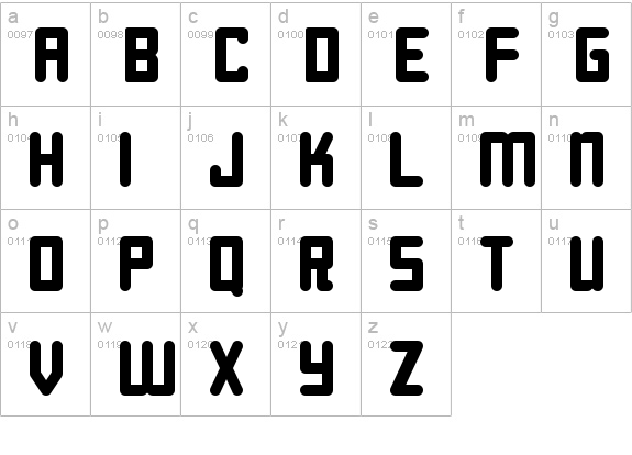 Roundish
 lowercase a-z preview
