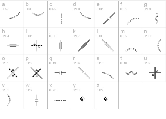 Routes A Two lowercase a-z preview