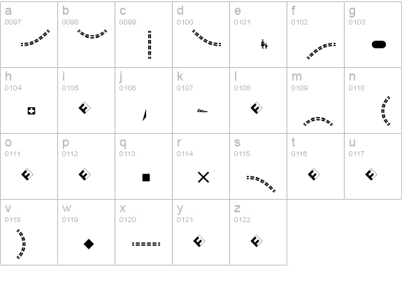 Routes B Four lowercase a-z preview