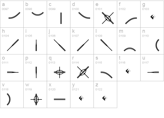 Routes B Three lowercase a-z preview