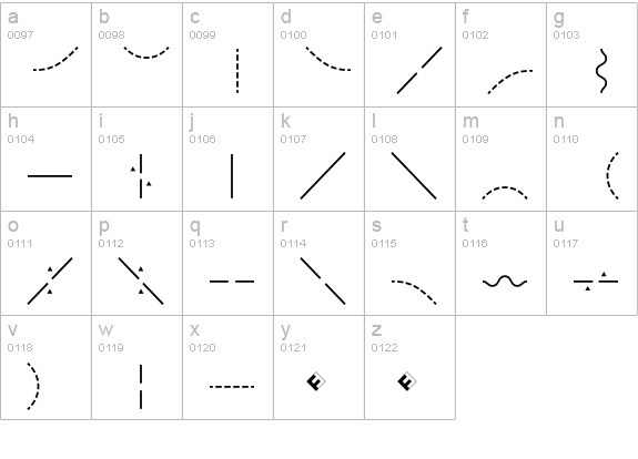 Routes B Two lowercase a-z preview