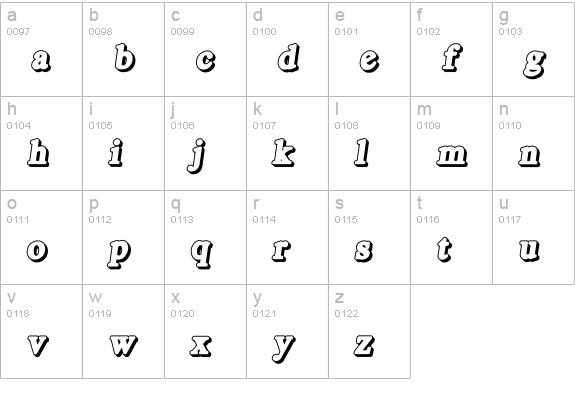 Royal Acidbath lowercase a-z preview