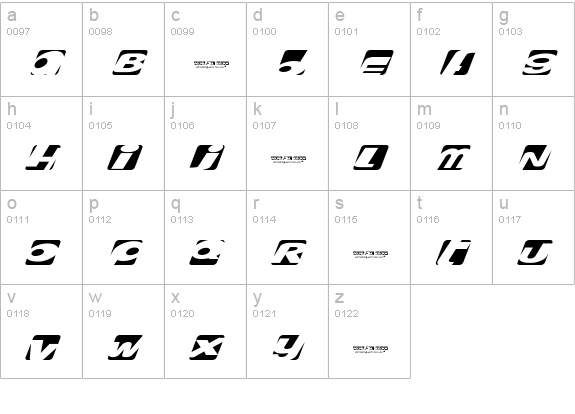 Royal box lowercase a-z preview